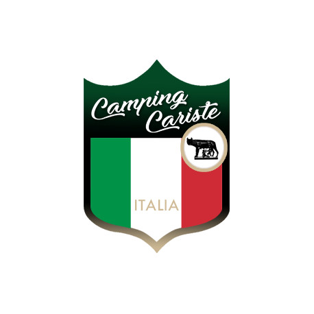 Campingcariste Italie - 15x11,2cm - Sticker/autocollant