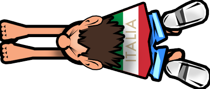 attrape voiture Italien - 28x12cm -Sticker/autocollant