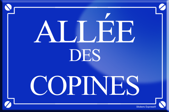 Allée des copines (20x13,2cm) - sticker/autocollant