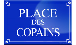 Place des copains (20x13,2cm) - sticker/autocollant