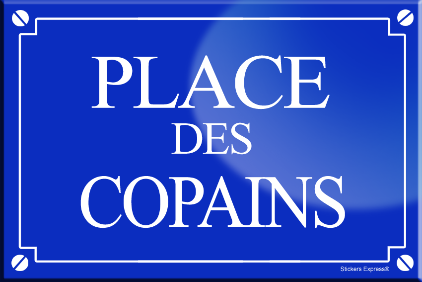 Place des copains (20x13,2cm) - sticker/autocollant