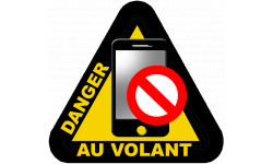 Autocollants : 15x14cm smartphone danger au volant