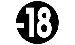 interdit moins 18 ans noir - 5cm - Sticker/autocollant