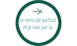 Je viens de partout (8x8cm) - Sticker/autocollant