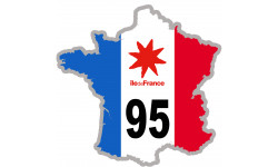 FRANCE 95 Ile de France - 10x10cm - Sticker/autocollant