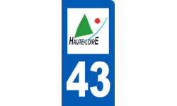 immatriculation 43 Haute-Loire - Sticker/autocollant