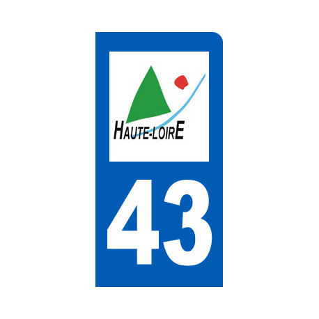 immatriculation 43 Haute-Loire - Sticker/autocollant