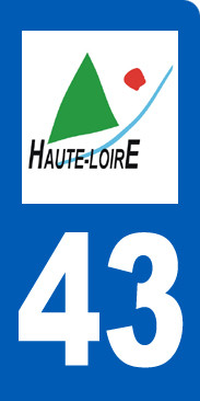 immatriculation 43 Haute-Loire - Sticker/autocollant