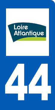 immatriculation 44 Loire-Atlantique - Sticker/autocollant