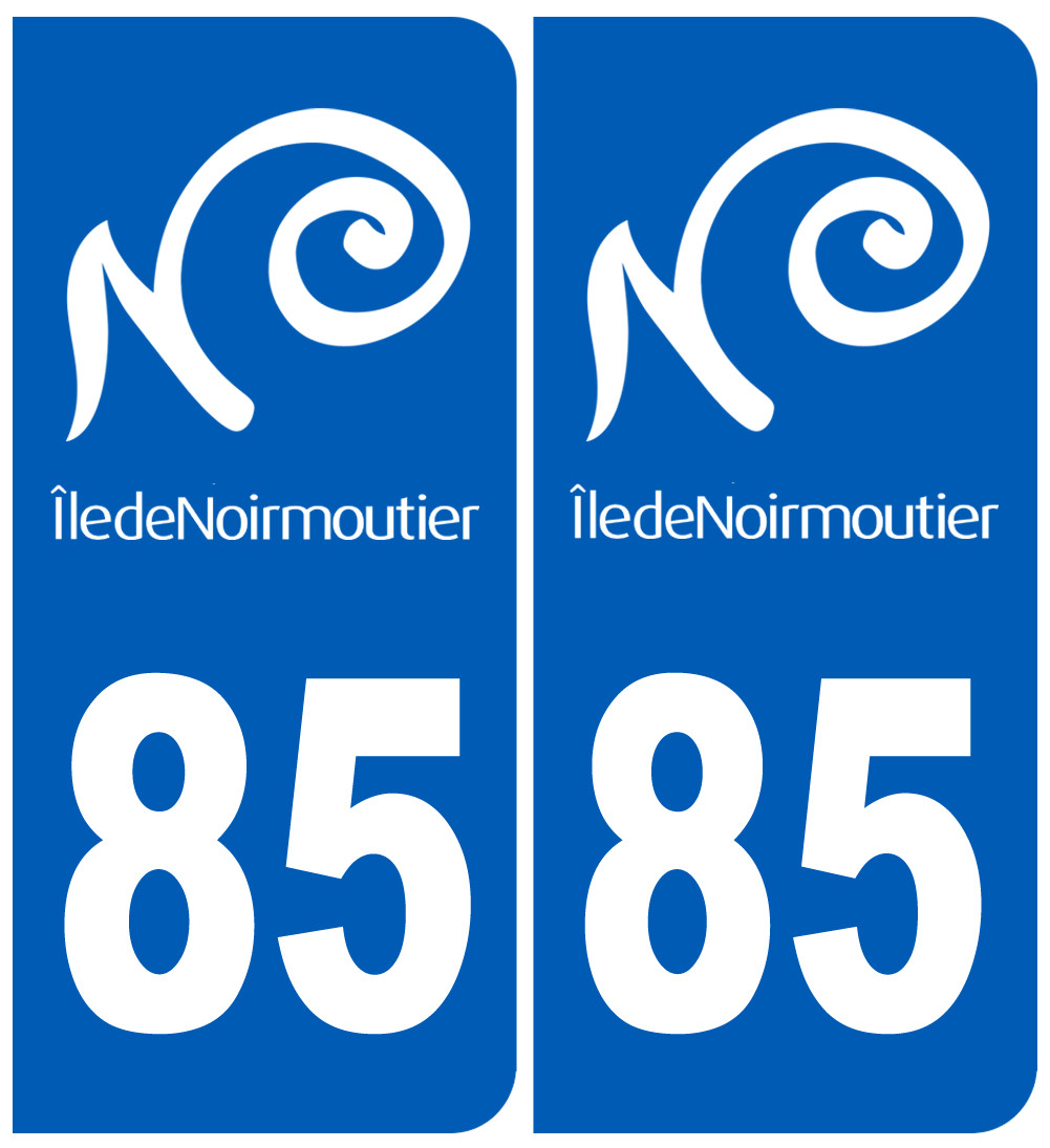 immatriculation 85 Noirmoutier - Sticker/autocollant