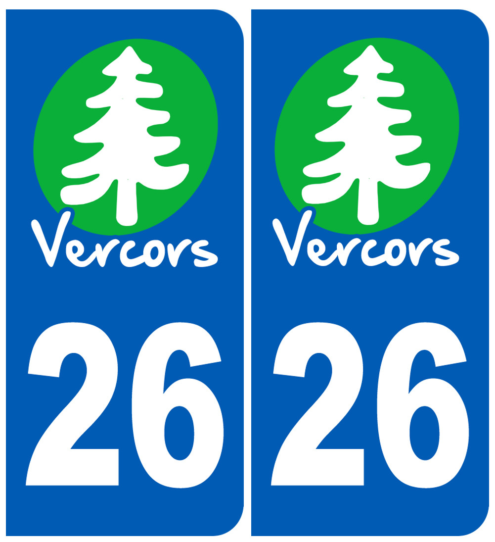 immatriculation Vercors 26 la Drôme - Sticker/autocollant