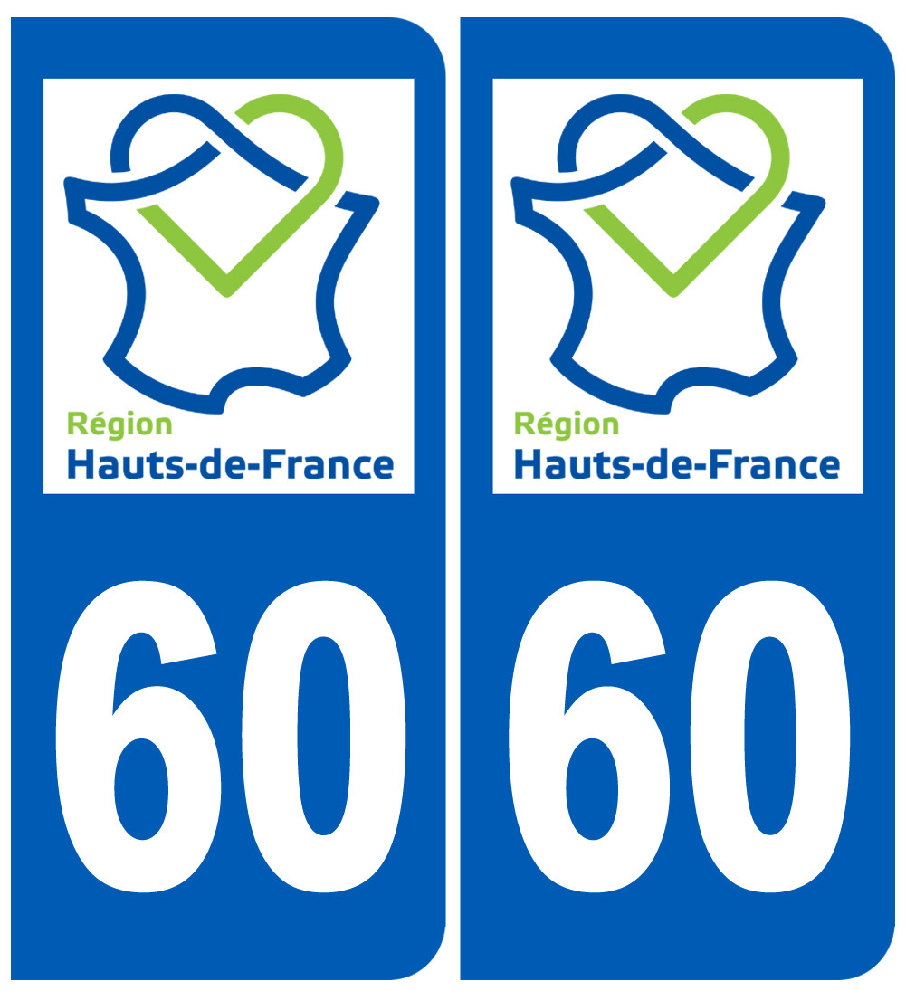 immatriculation 60 l'Oise région Hauts-de-France - Sticker/autocollant