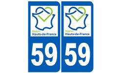 immatriculation 59 le Nord région Hauts-de-France - Sticker/autocollant