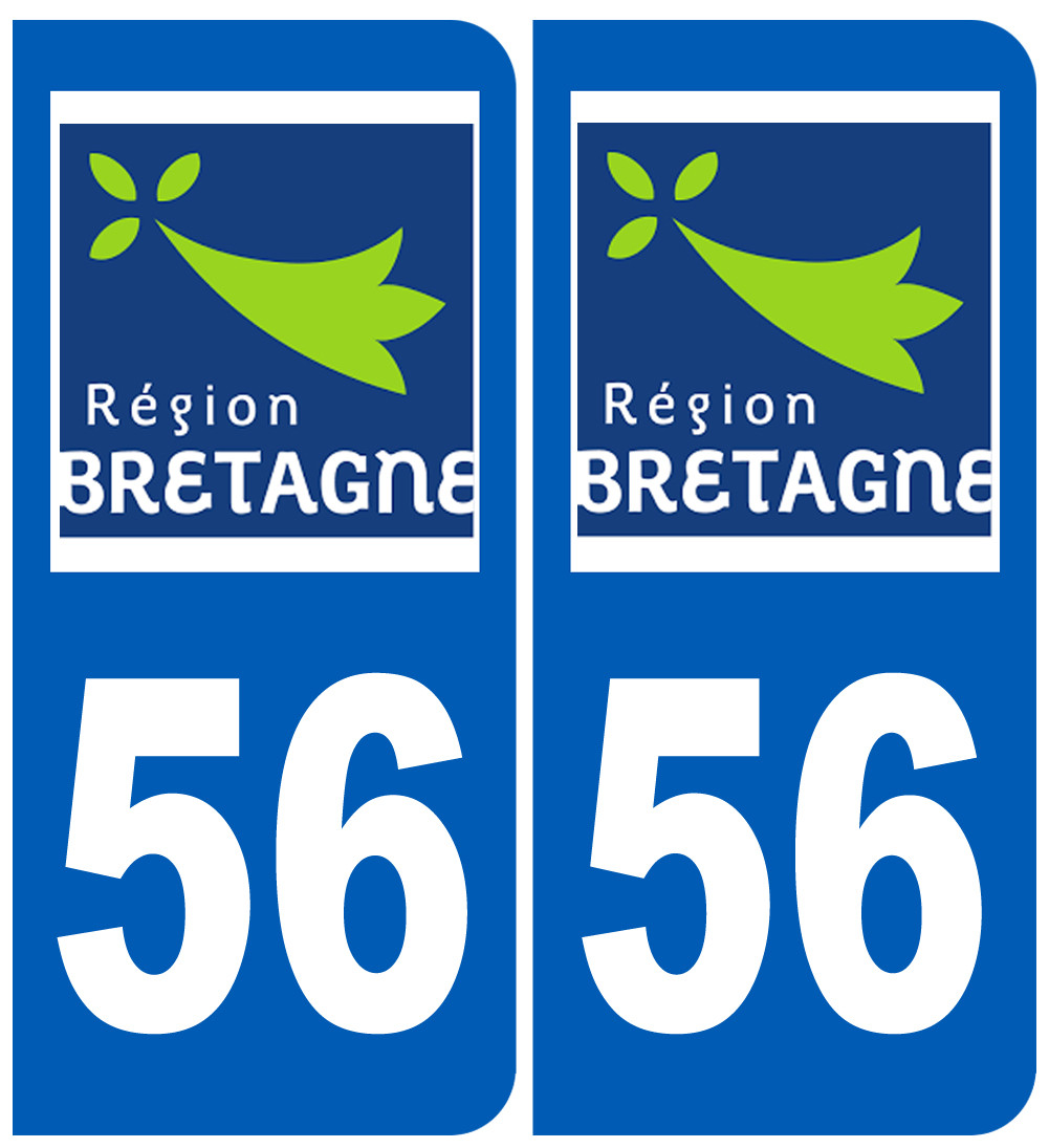 immatriculation 56 (région) - Sticker/autocollant