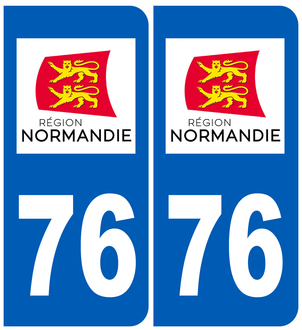 immatriculation 76 Normandie - Sticker/autocollant