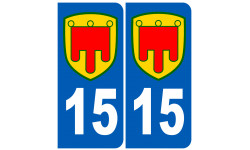 immatriculation 15 Auvergne - Sticker/autocollant