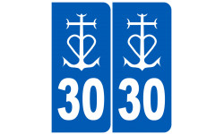 immatriculation 30 La Camargue - Sticker/autocollant