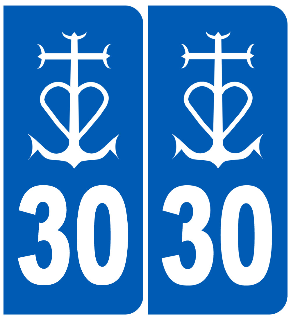 immatriculation 30 La Camargue - Sticker/autocollant