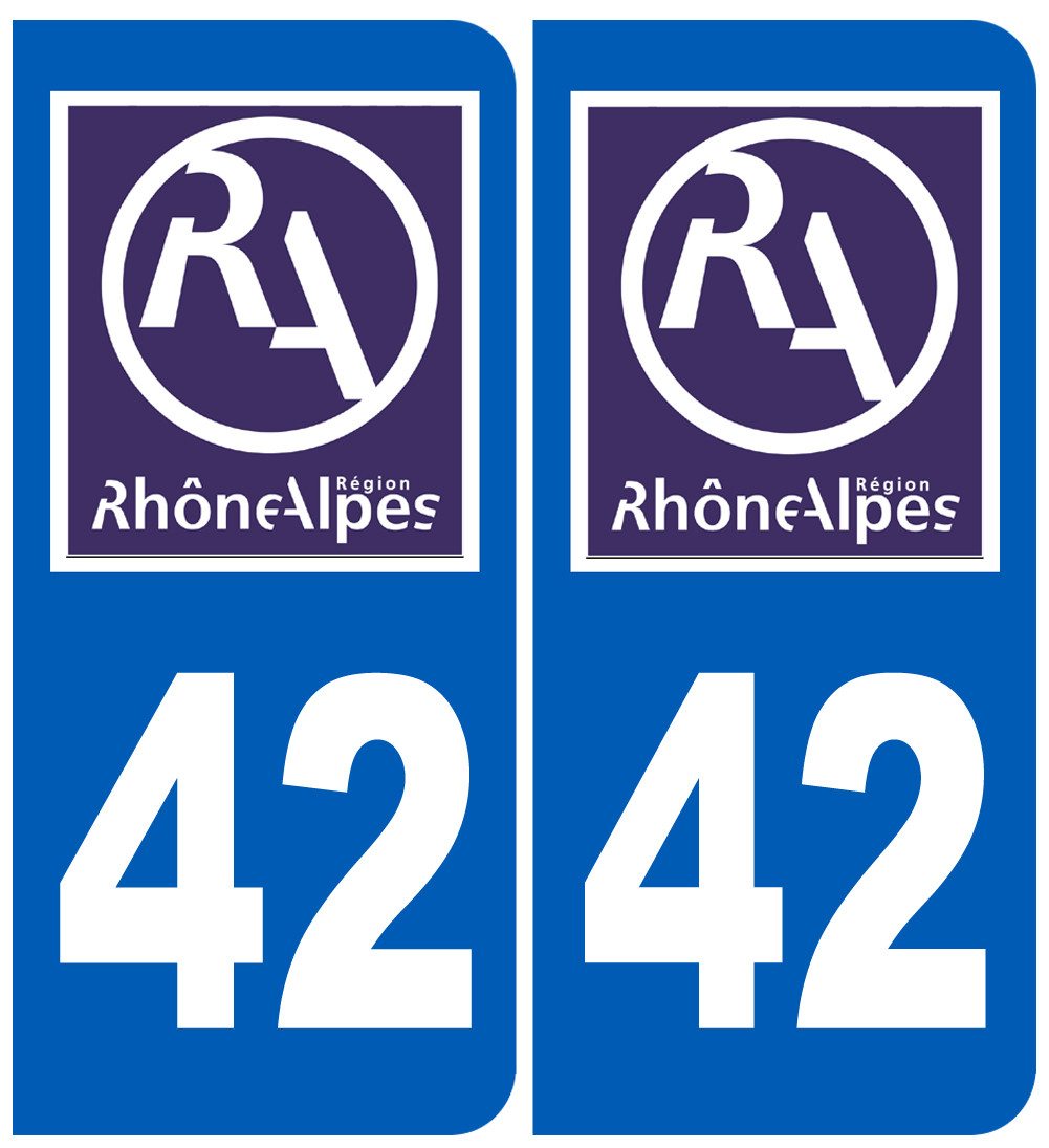 immatriculation 42 région - Sticker/autocollant