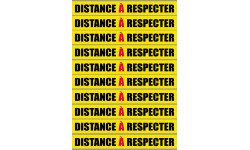 Distance à respecter - 10 unités - 20x2.5cm - Sticker/autocollant