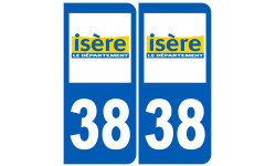 immatriculation 38 (Isère) - Sticker/autocollant