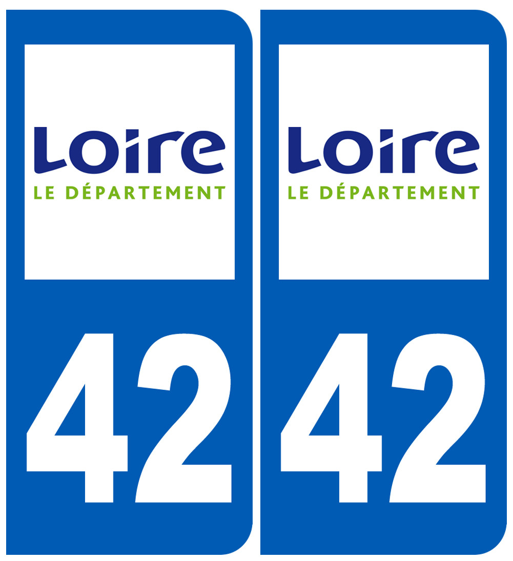 immatriculation 42 (Loire) - Sticker/autocollant