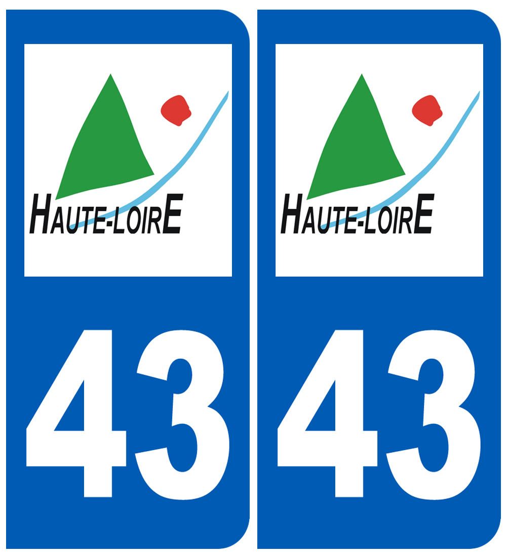 immatriculation 43 (Haute-Loire) - Sticker/autocollant