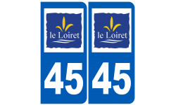 immatriculation 45 (Loiret) - Sticker/autocollant