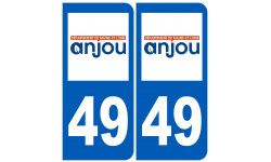 immatriculation 49 (Maine-et-Loire) - Sticker/autocollant