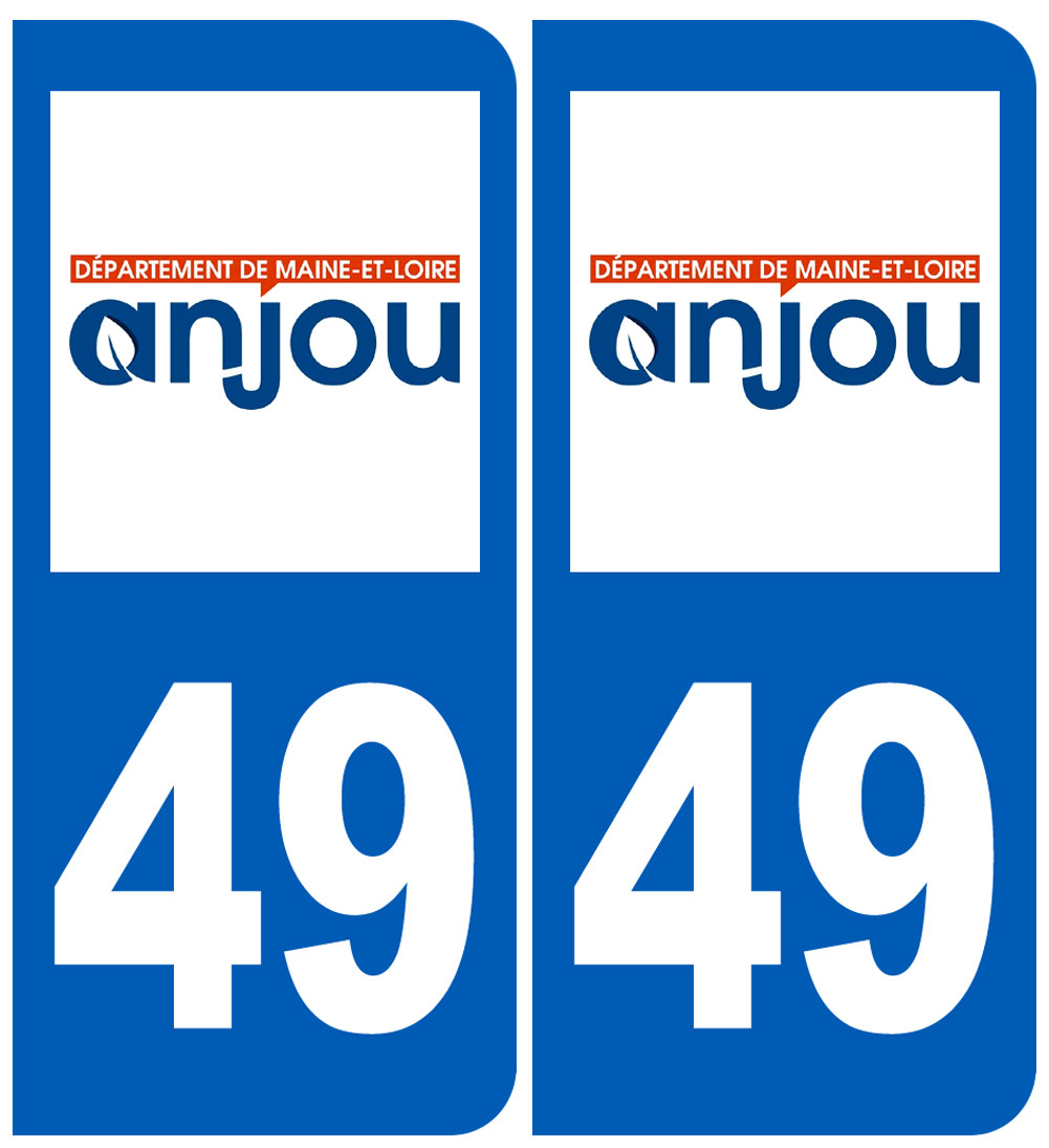 immatriculation 49 (Maine-et-Loire) - Sticker/autocollant