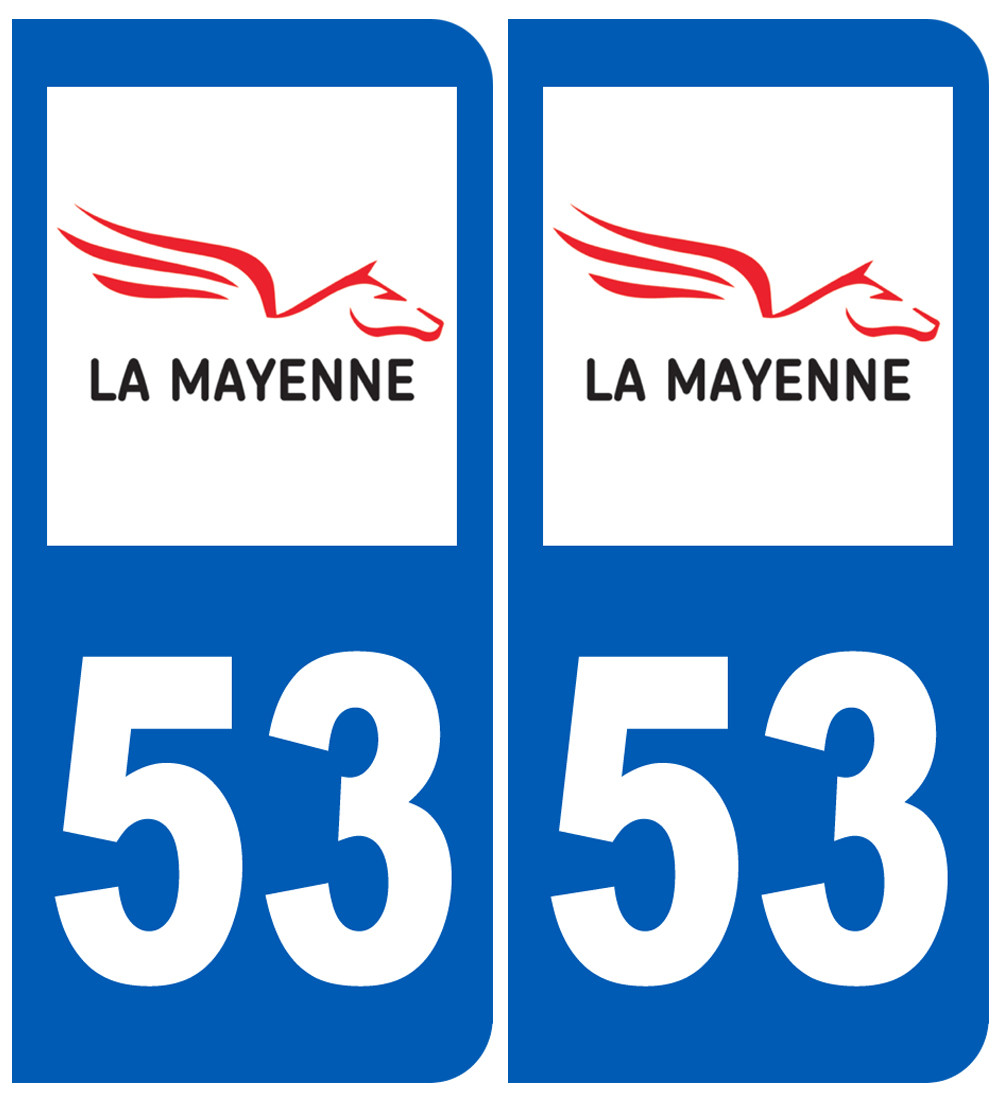 immatriculation 53 (Mayenne) - Sticker/autocollant