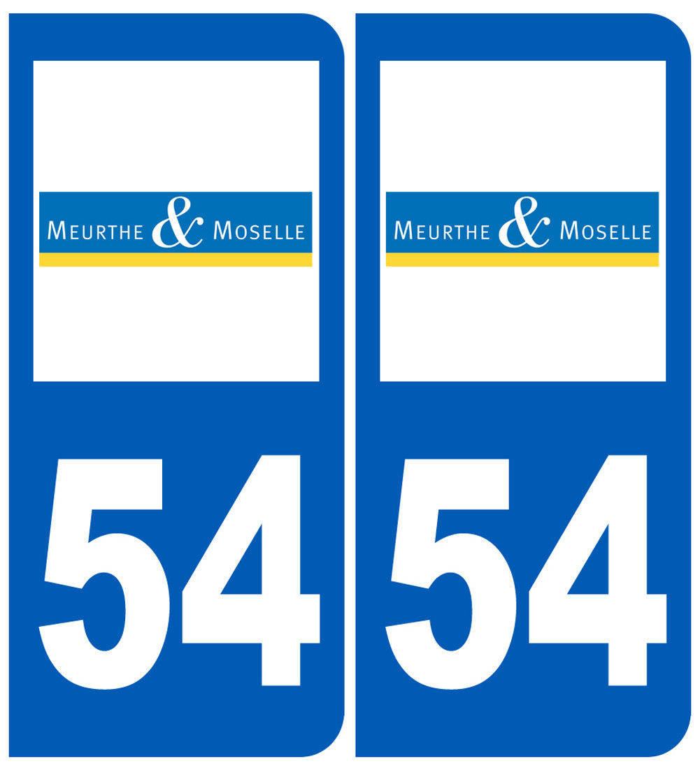 immatriculation 54 (Meurthe-et-Moselle) - Sticker/autocollant