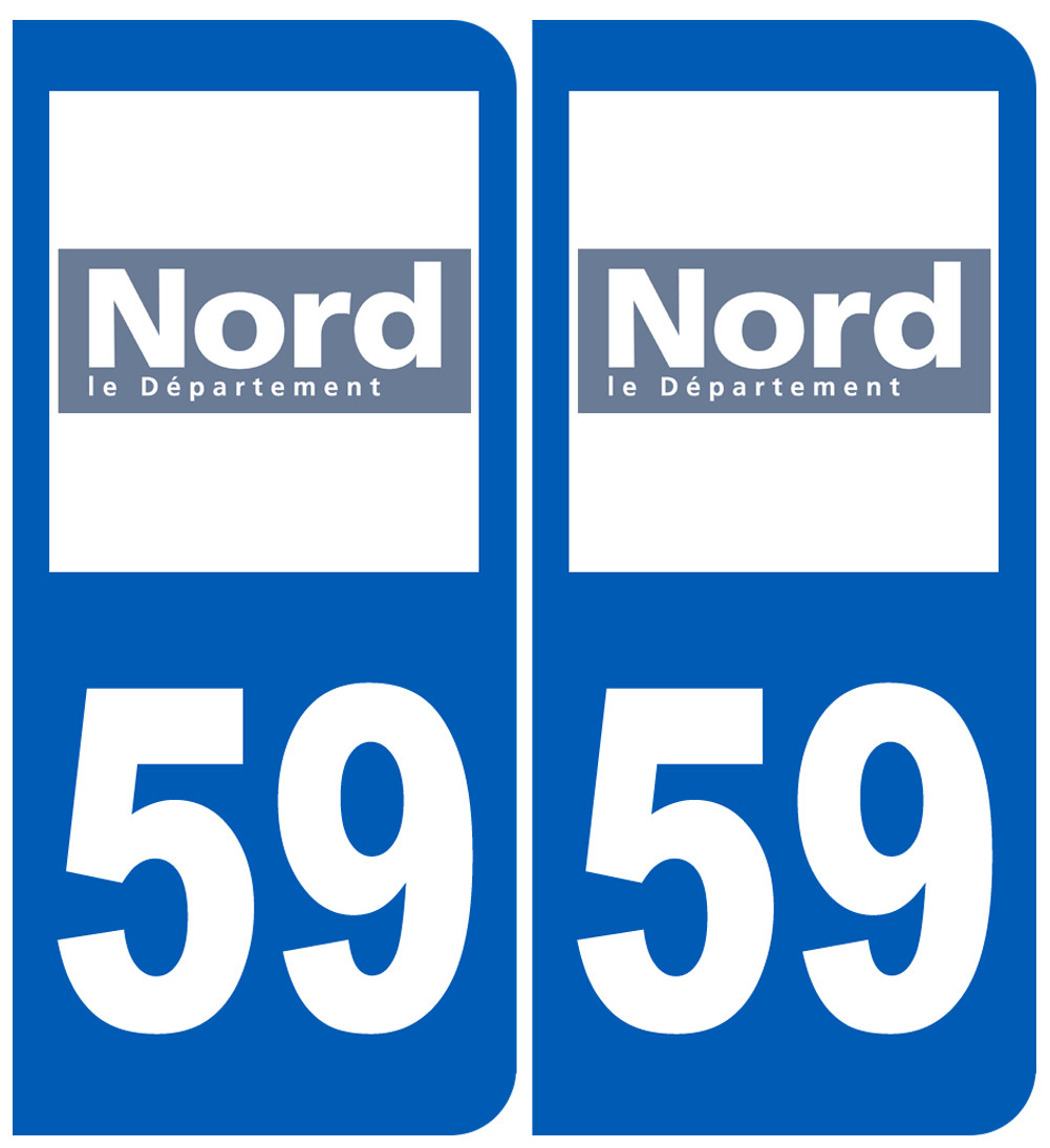 immatriculation 59 (Nord) - Sticker/autocollant