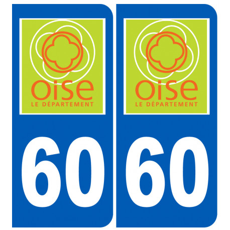 immatriculation 60 (Oise) - Sticker/autocollant