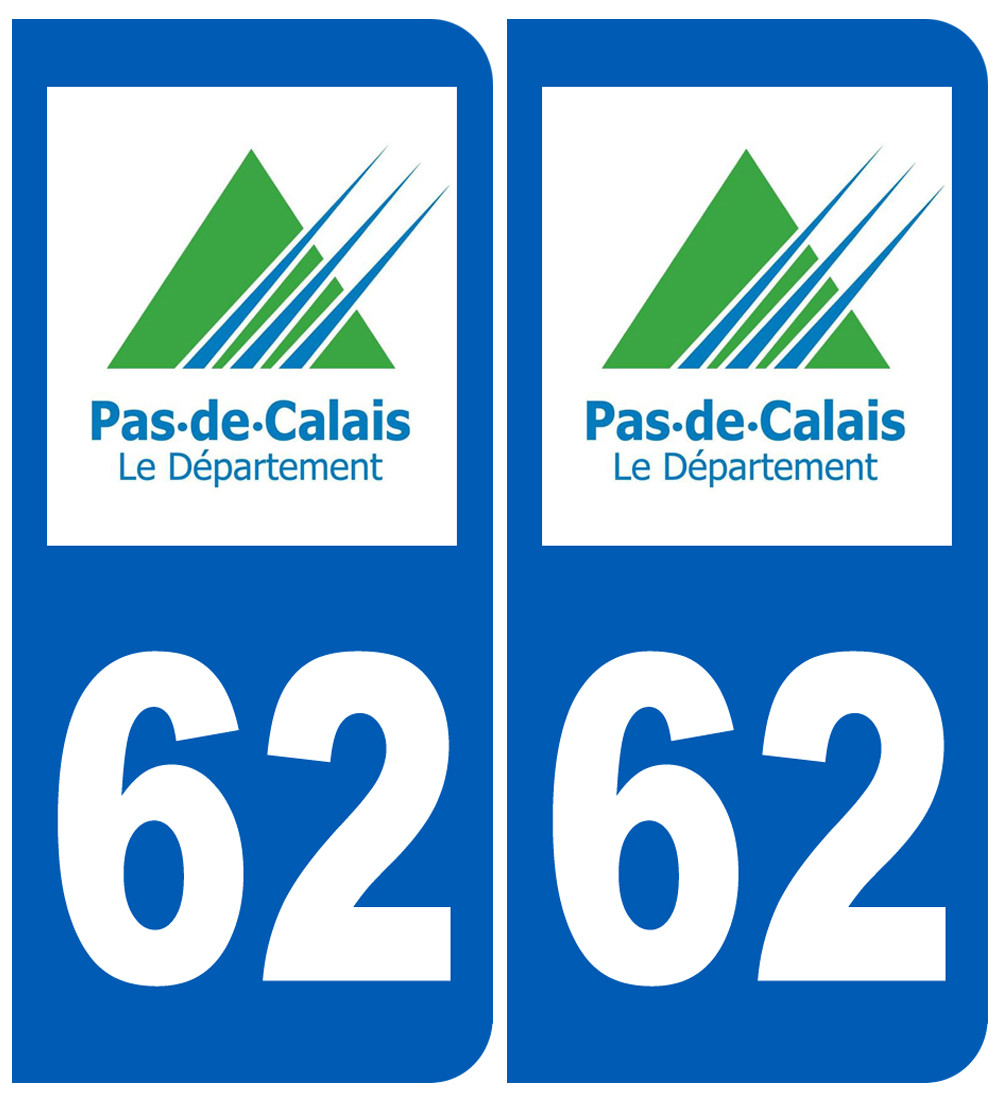 immatriculation 62 (Pas-de-Calais) - Sticker/autocollant