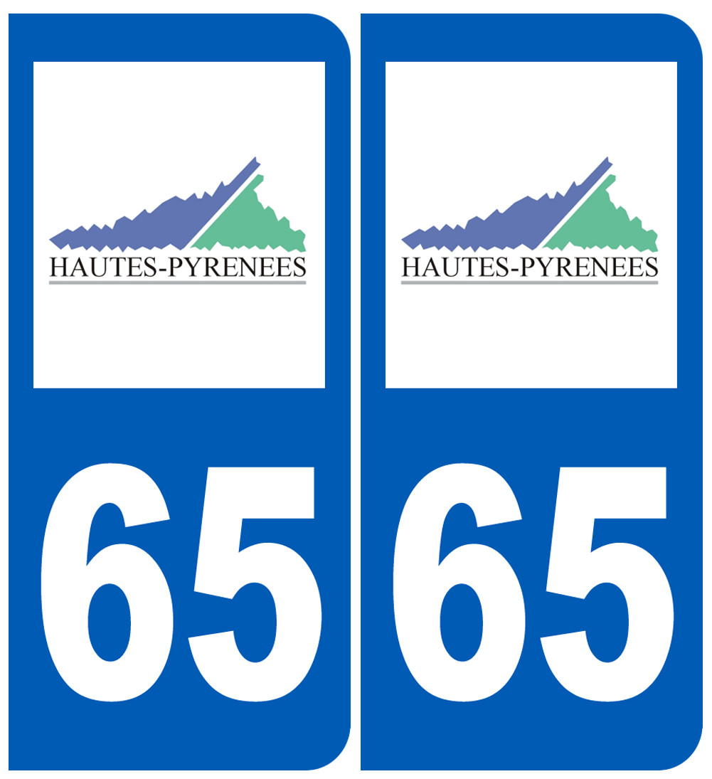 immatriculation 65 (Hautes-Pyrénées) - Sticker/autocollant