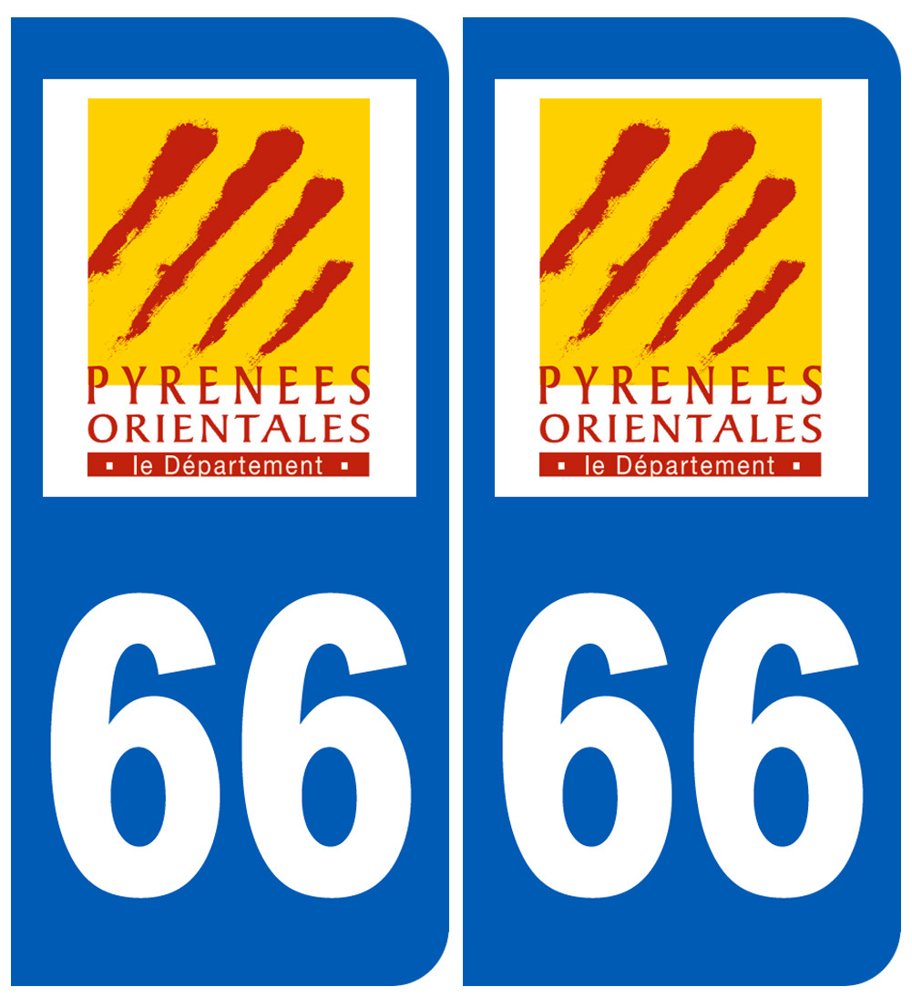 immatriculation 66 (Pyrénées-Orientales) - Sticker/autocollant