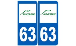 immatriculation 63 (région) - Sticker/autocollant