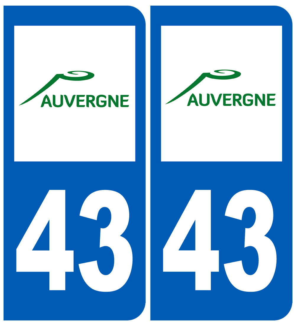 immatriculation 43 (région) - Sticker/autocollant