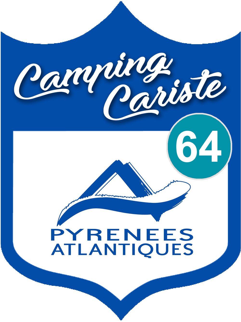 Campingcariste Pyrénées Atlantique 64 - 20x15cm - Sticker/autocollant