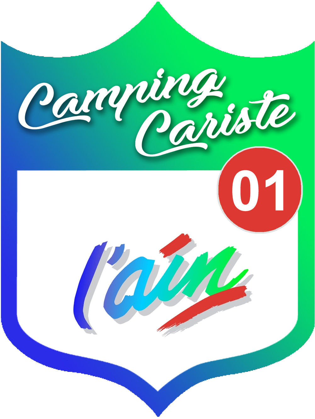 Campingcariste l'Ain 01 - 10x7.5cm - Sticker/autocollant