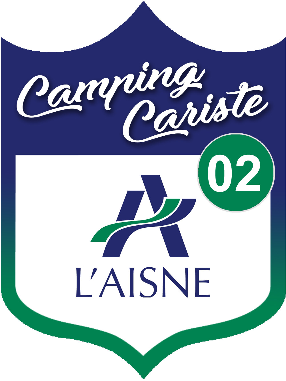 Campingcariste l'Aisne 02 - 20x15cm - Sticker/autocollant