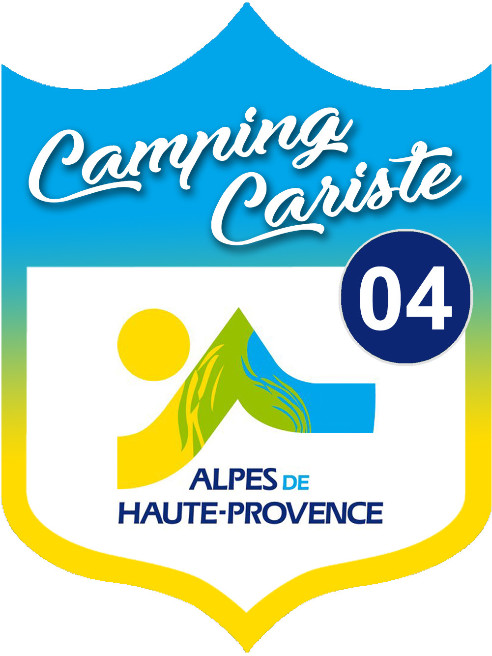 Campingcariste Alpes de Haute-Provence 04 - 20x15cm - Sticker/autocollant