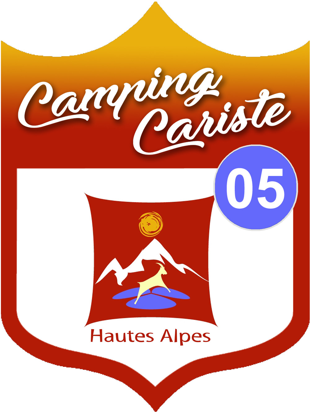 Campingcariste Hautes-Alpes 05 - 20x15cm - Sticker/autocollant