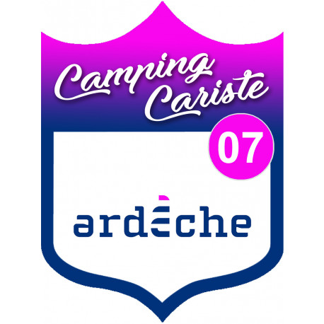 Campingcariste Ardèche 07 - 20x15cm - Sticker/autocollant