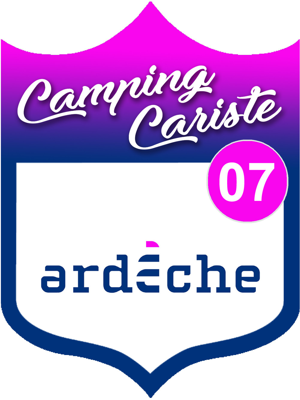 Campingcariste Ardèche 07 - 20x15cm - Sticker/autocollant