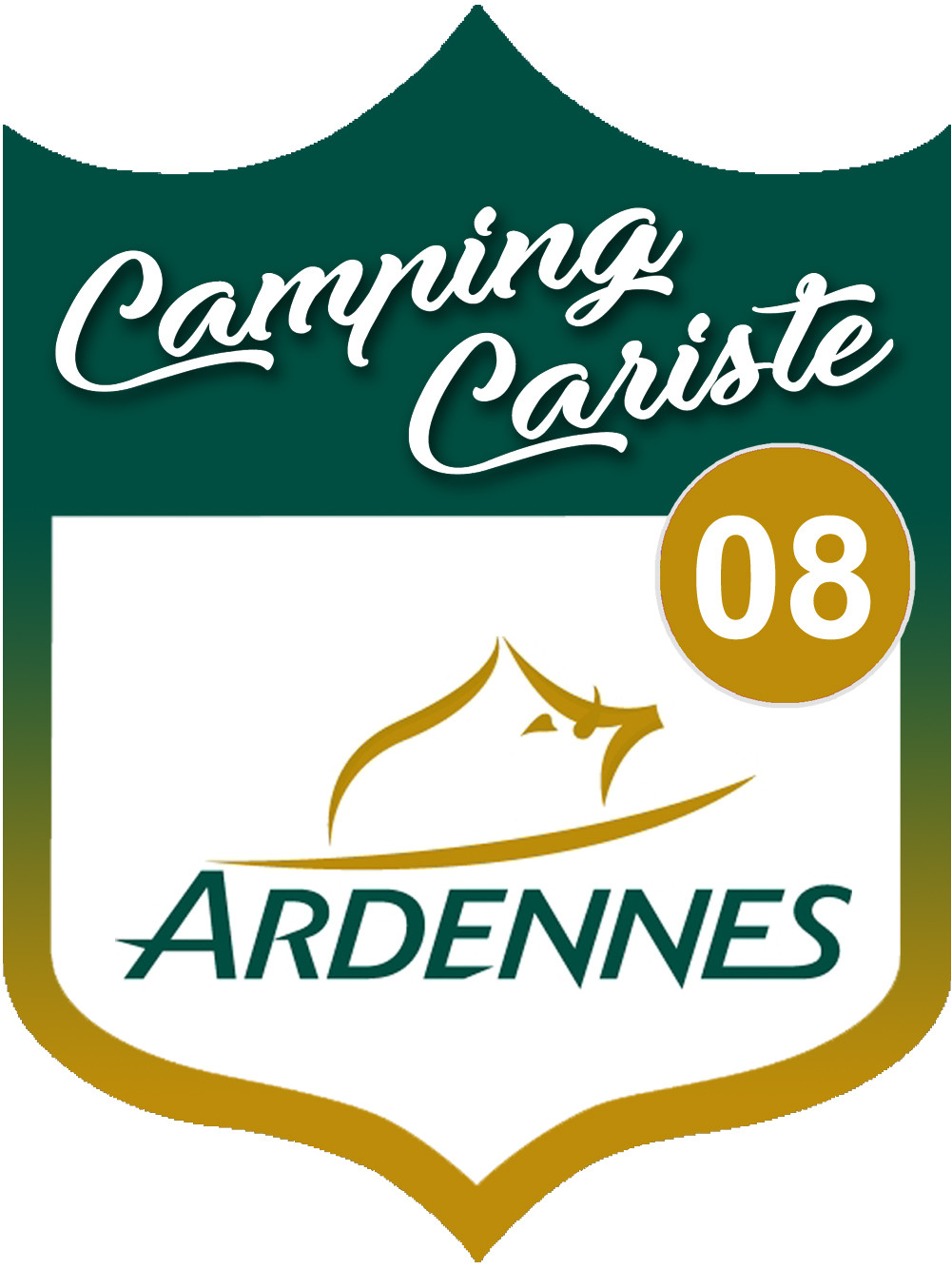 Campingcariste Ardennes 08 - 20x15cm - Sticker/autocollant