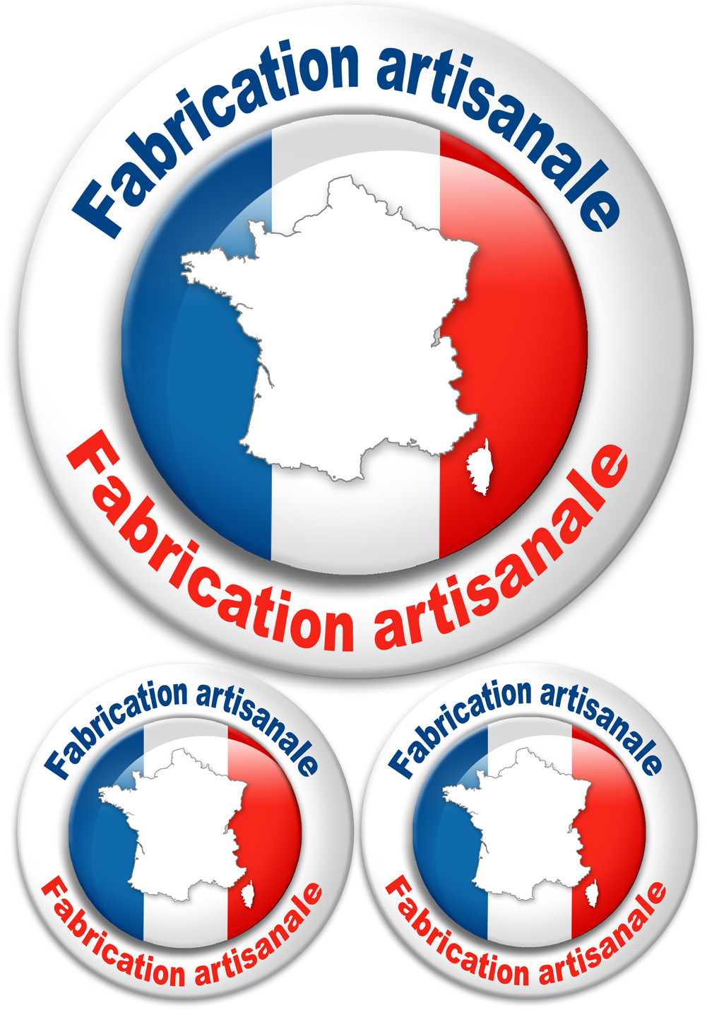 Fabrication artisanale - 1fois 20cm + 2fois 10cm - Sticker/autocollant