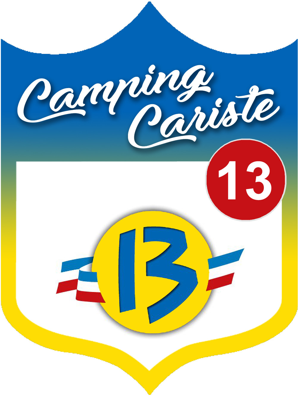 Campingcariste Rhône 13 - 20x15cm - Sticker/autocollant