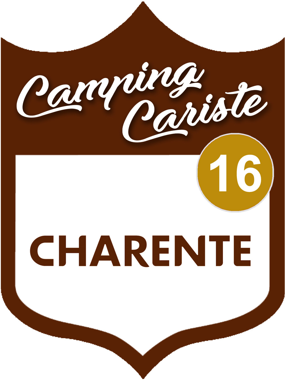 Campingcariste Charente 16 - 10x7.5cm - Sticker/autocollant